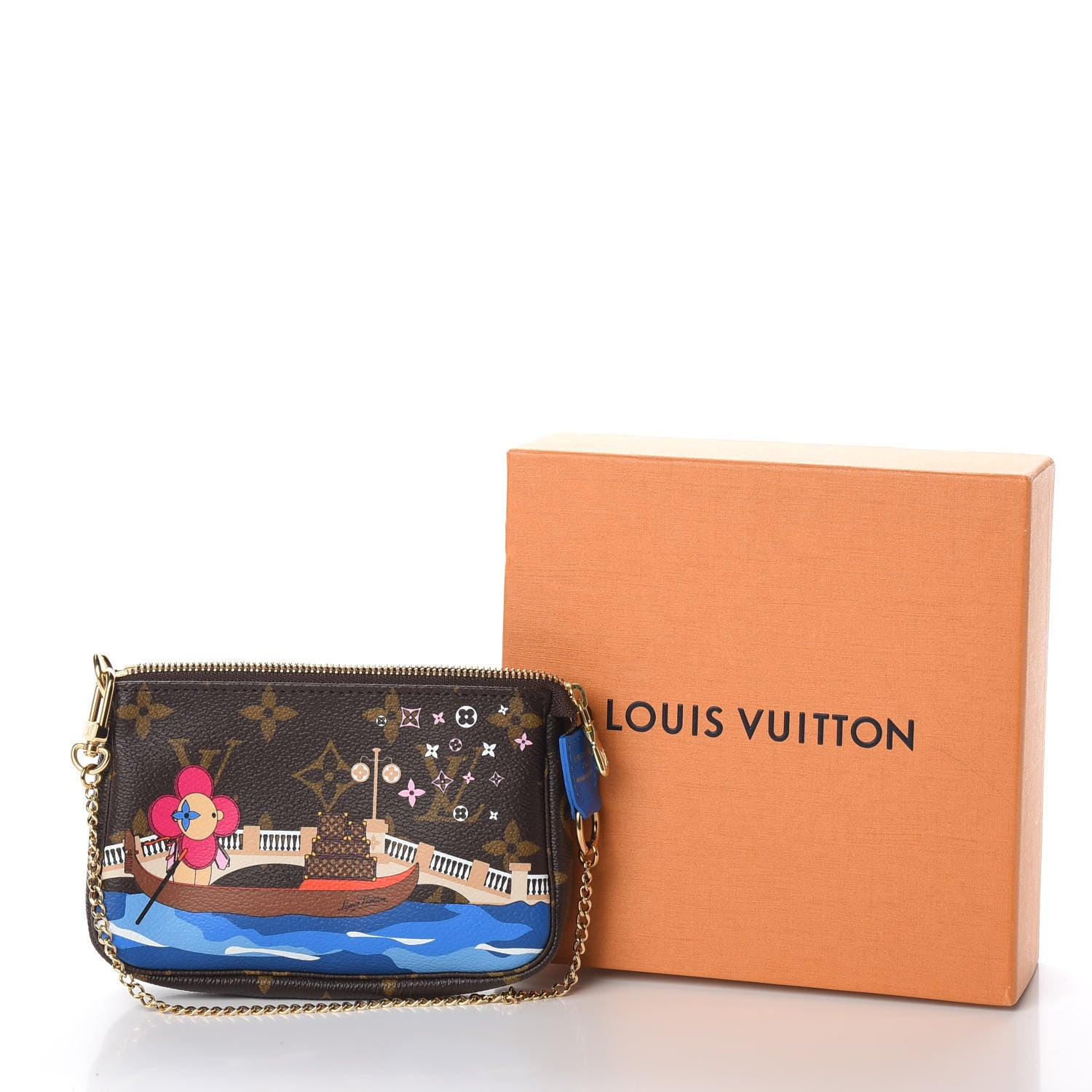 Louis Vuitton Monogram 2019 Christmas Animation Mini Venice Pochette Accessories Blue 8 of 8