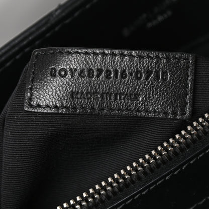 Saint Laurent Calfskin Y Quilted Monogram Medium Loulou Chain Satchel Black 7 of 12