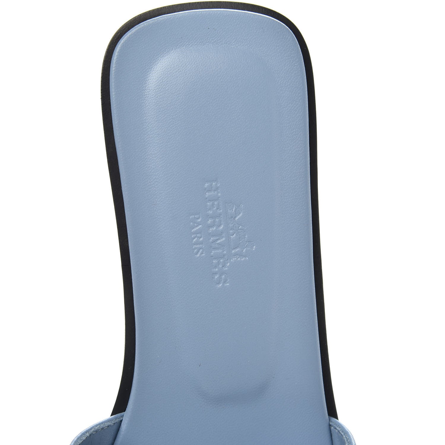 Hermes Calfskin Oran Sandals 35.5 Bleu Bleuet 6 of 9