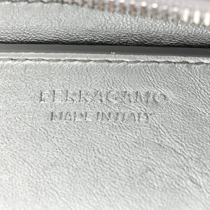 Salvatore Ferragamo Metallic Calfskin Mini E/W Hug Crossbody Bag Silver 6 of 11