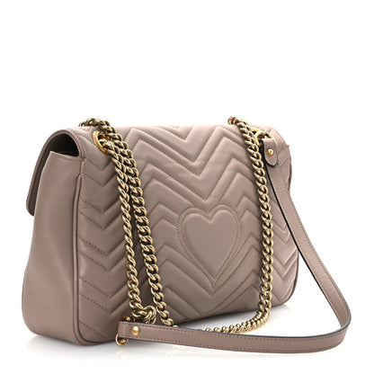Gucci Calfskin Matelasse Medium GG Marmont Shoulder Bag Porcelain Rose 3 of 15