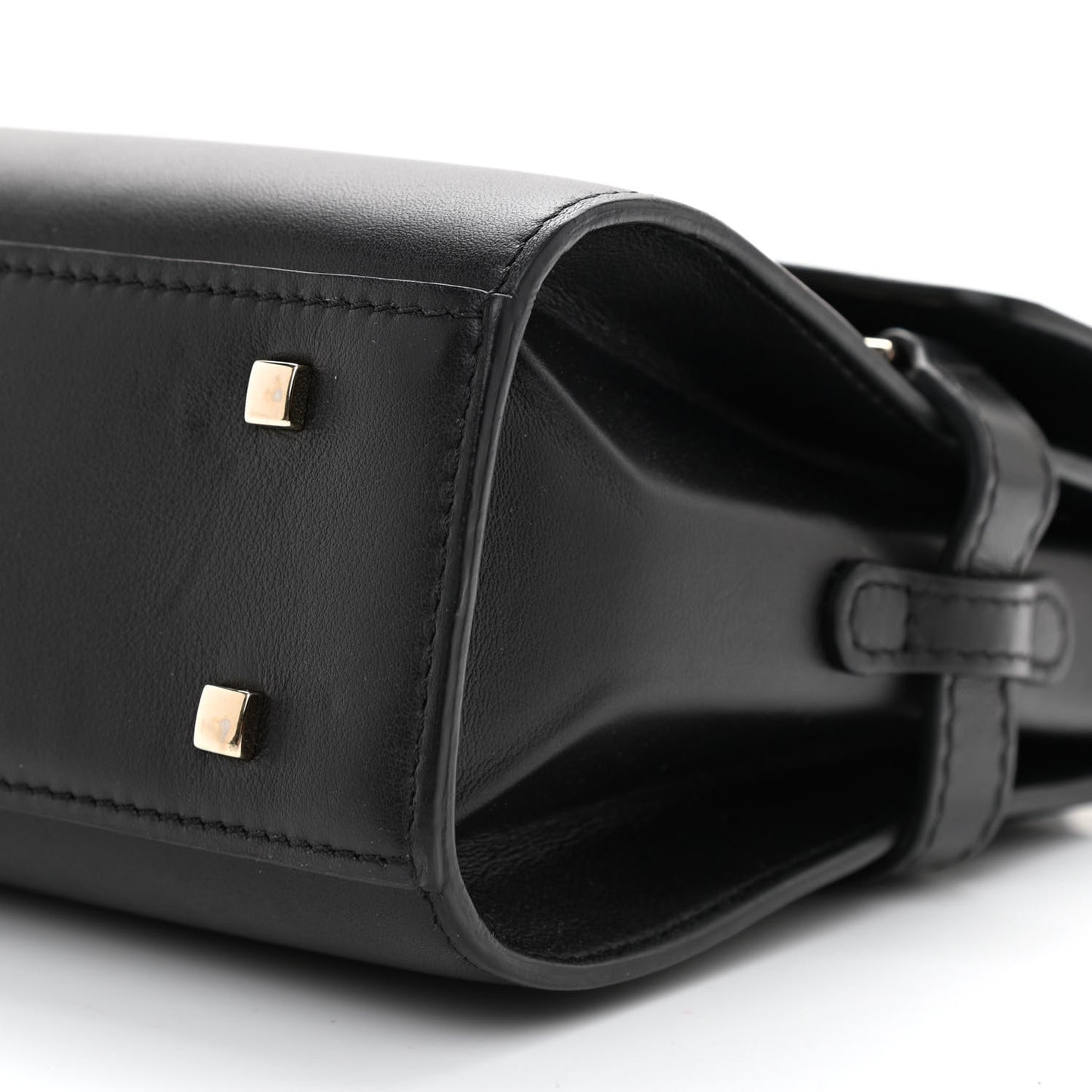 Smooth Calfskin Mini Tempete Satchel Black