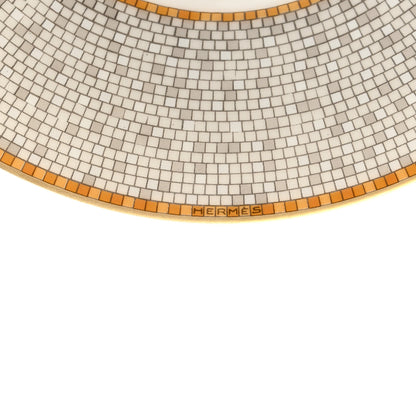 Hermes Porcelain Mosaique Au 24 Gold Tea Cup And Saucer Set Of 2 8 of 9