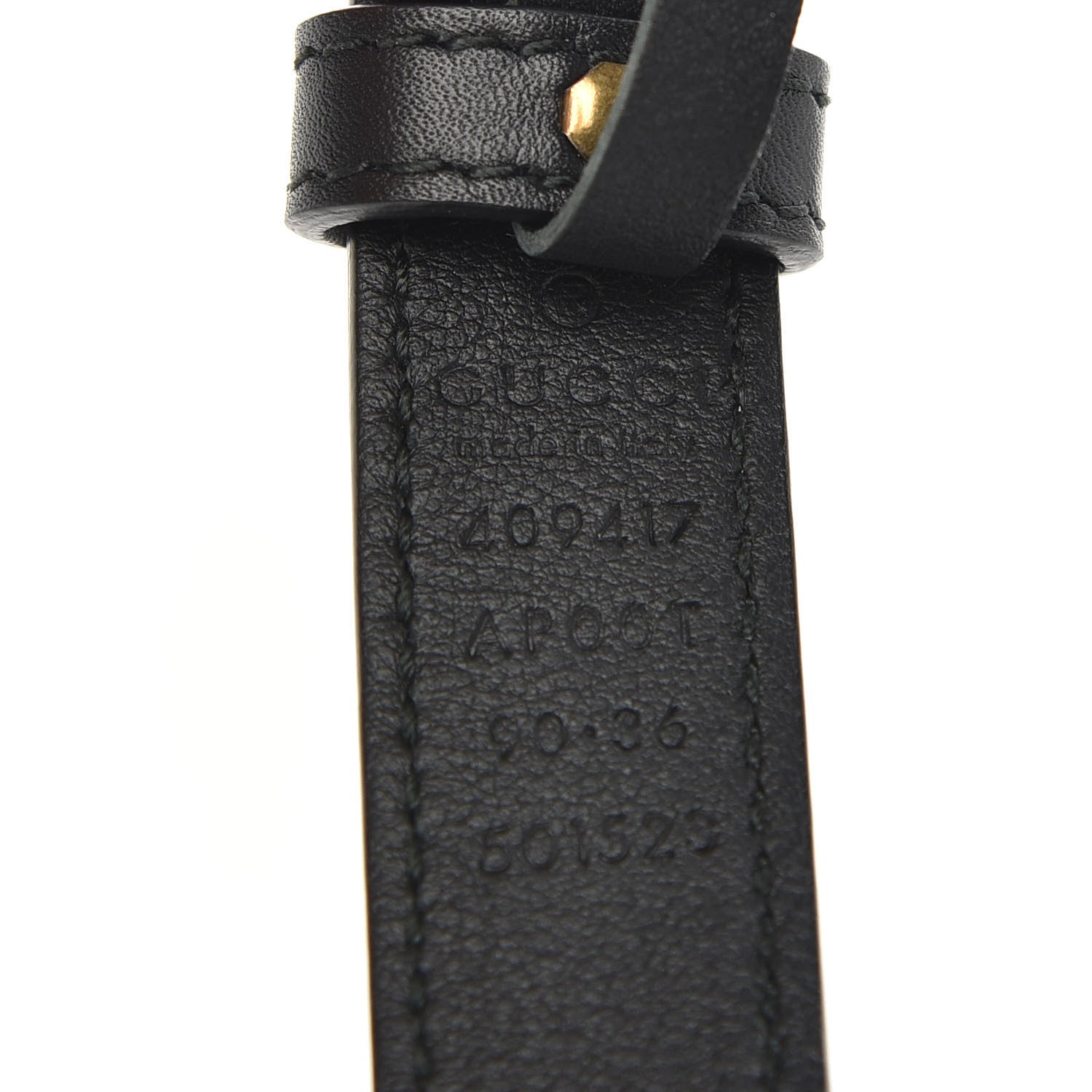 Gucci Calfskin Double G 20mm Belt 90 36 Black 6 of 6