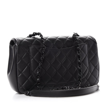 Chanel Calfskin Quilted Medium CC Filigree Flap Black 3 of 11