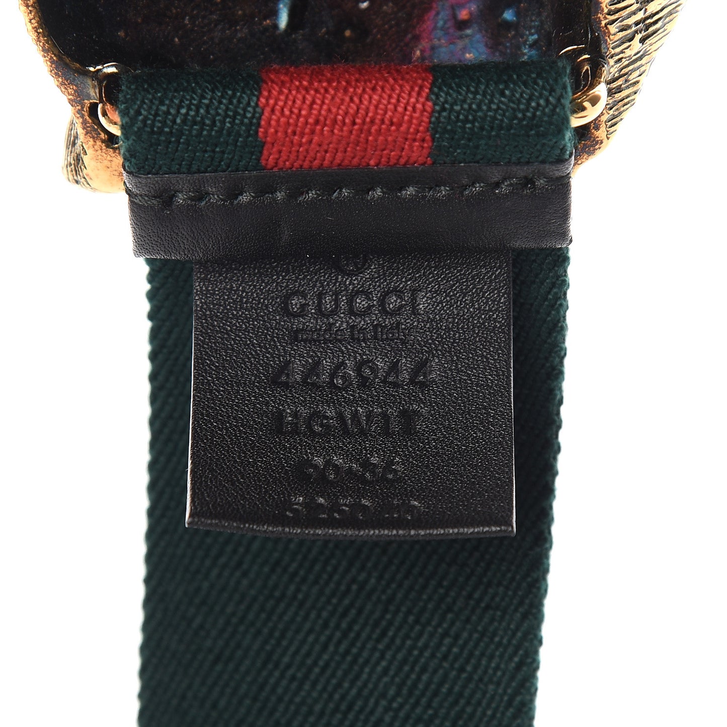 Web Feline Buckle Belt 90 36 Green Red