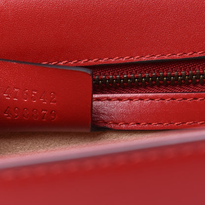 Gucci Calfskin Sylvie Web Queen Margaret Shoulder Bag Blue Agata Hibiscus Red Mystic White 7 of 11