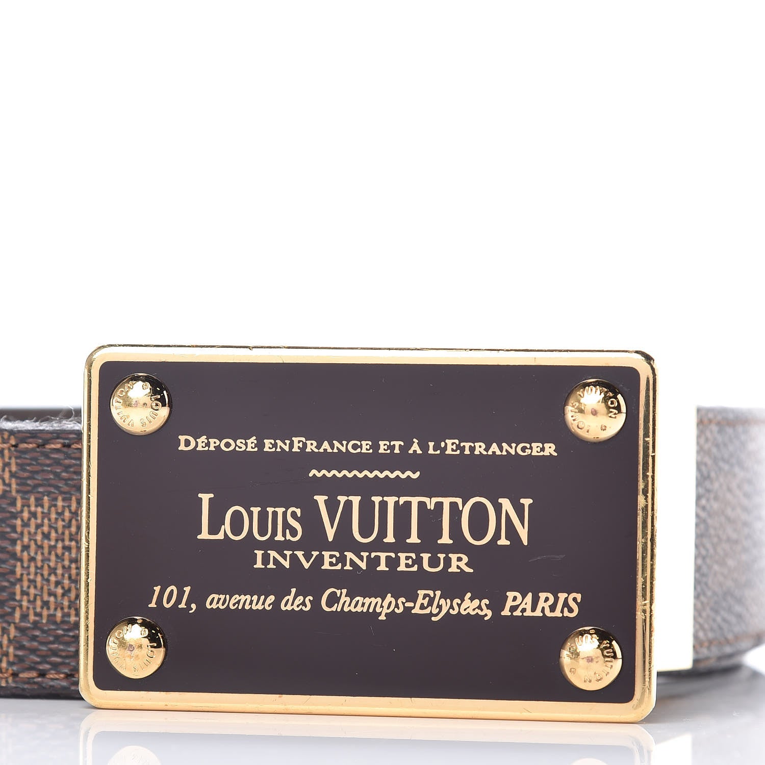 Louis Vuitton Damier Ebene 35mm Inventeur Reversible Belt 95 38 4 of 10
