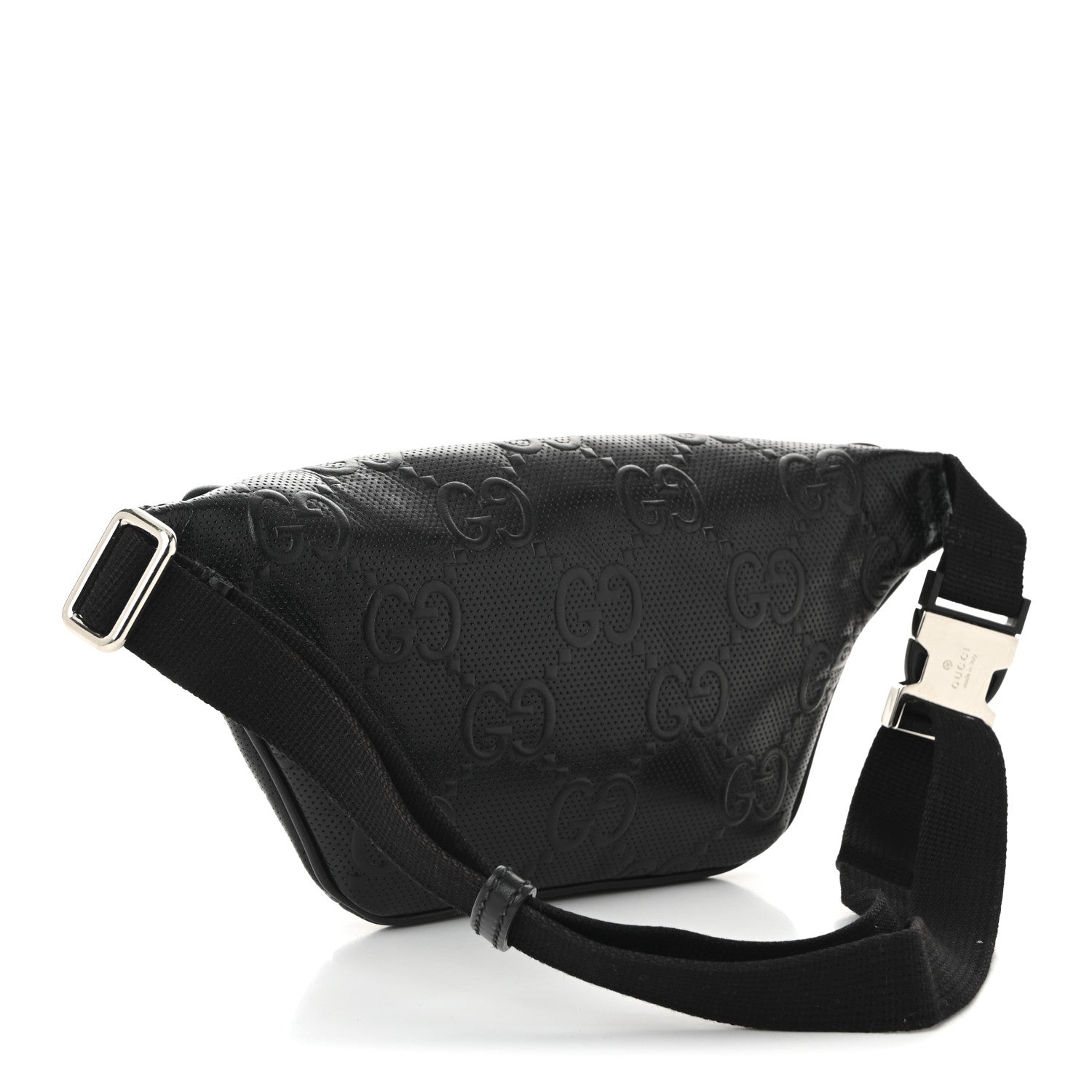 Gucci Calfskin GG Tennis Embossed Belt Bag Black 3 of 10