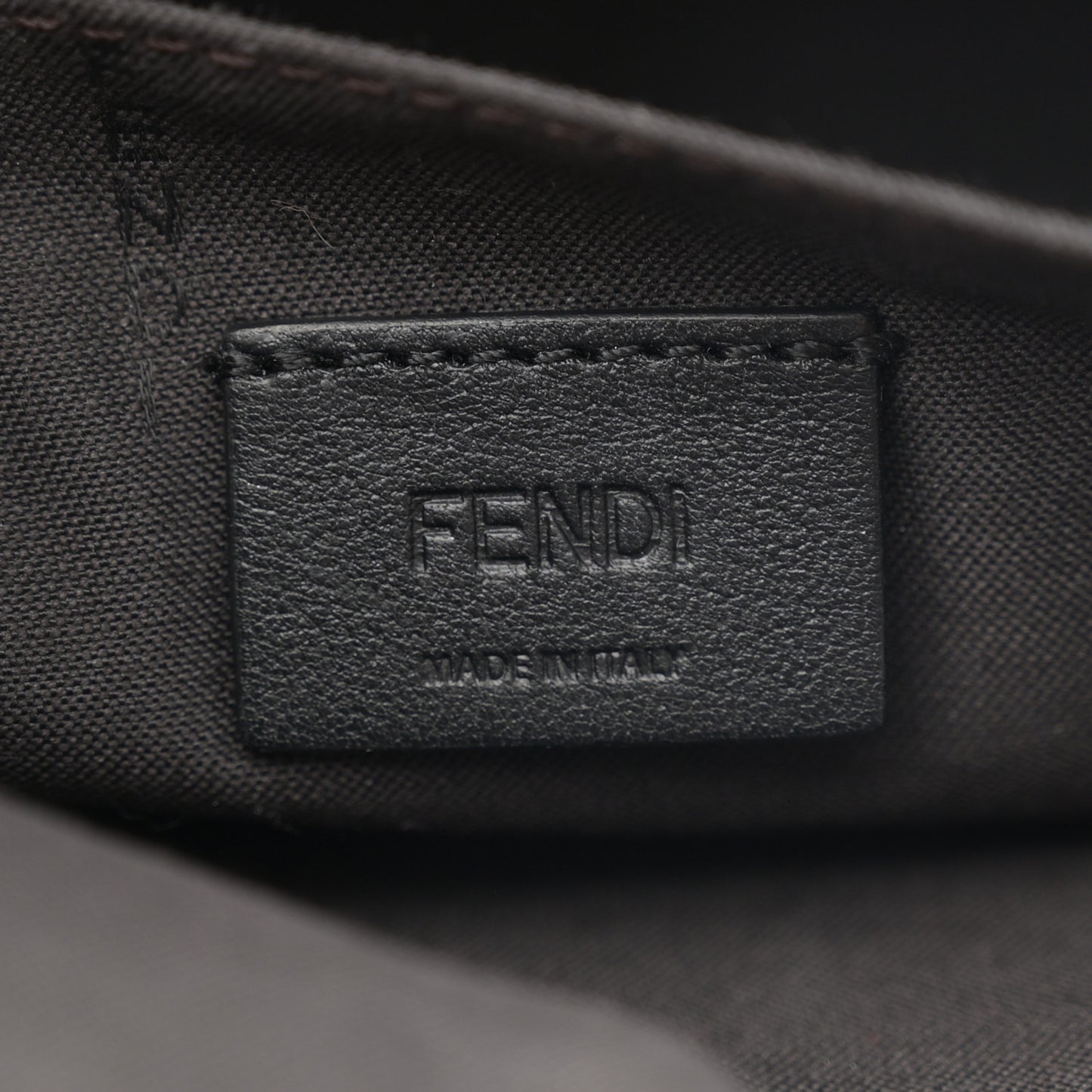 Vitello Soft F is Fendi Bi-Color FF 1974 Embossed Envelope Wallet On Chain with Pouches Maya Black