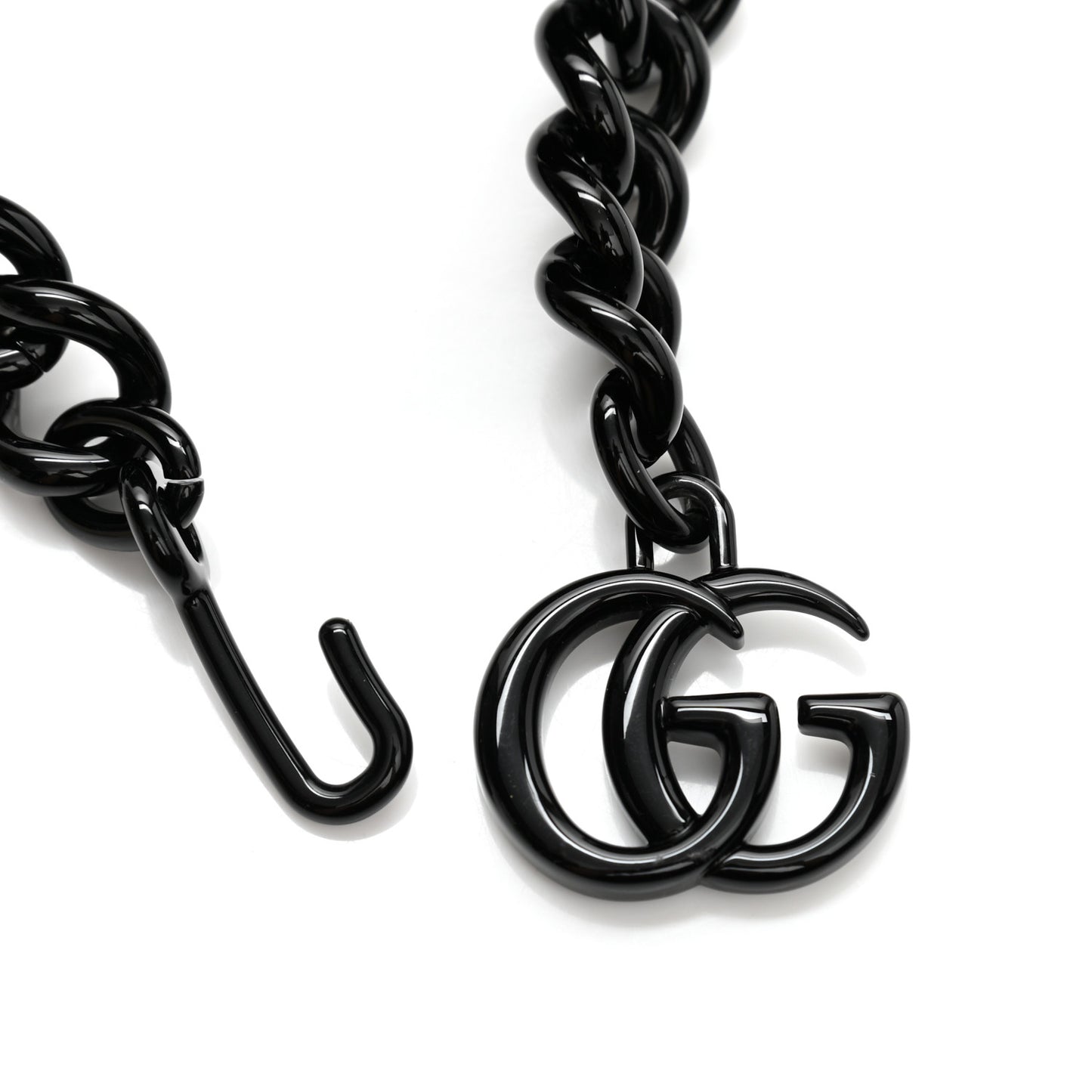 Calfskin Matelasse Monochrome GG Marmont Chain Belt Bag Black