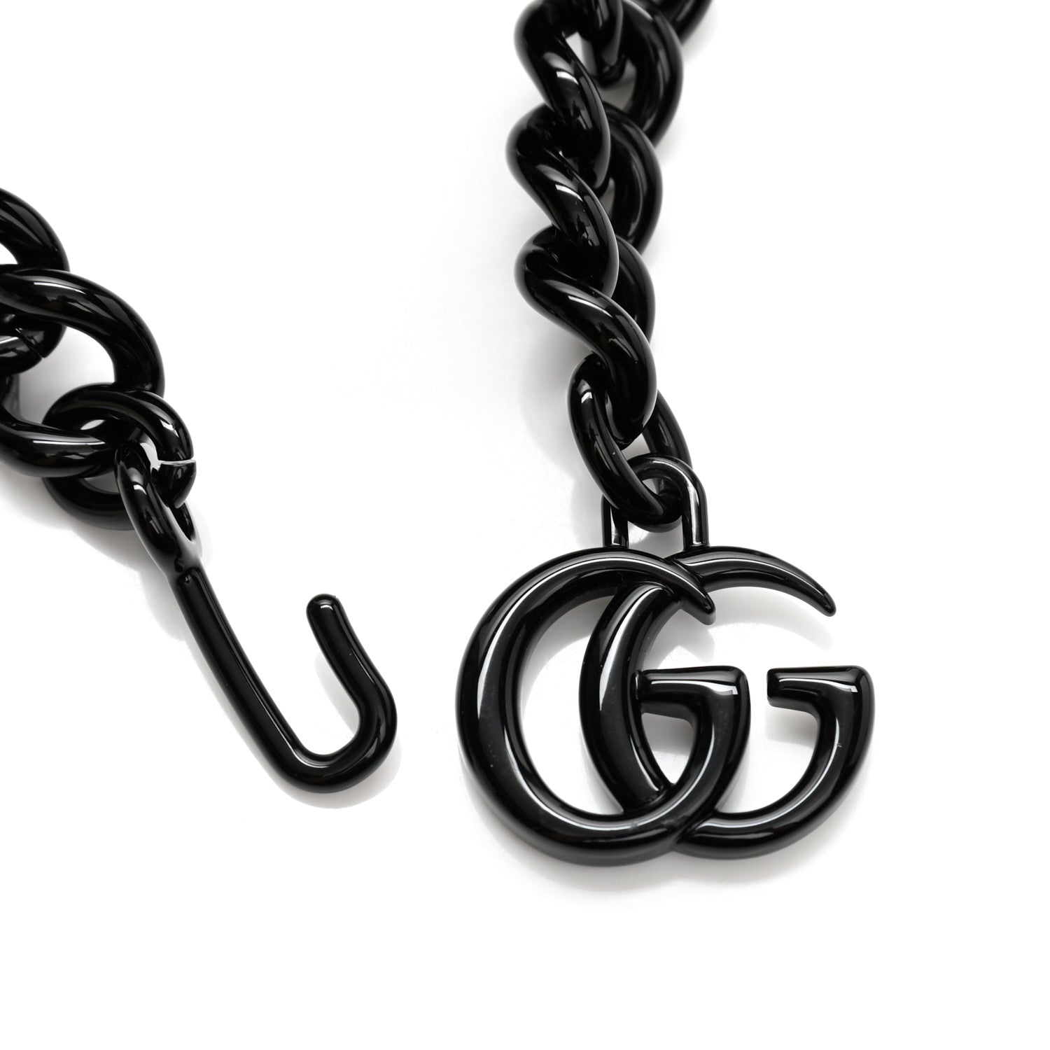 Gucci Calfskin Matelasse Monochrome GG Marmont Chain Belt Bag Black 11 of 11