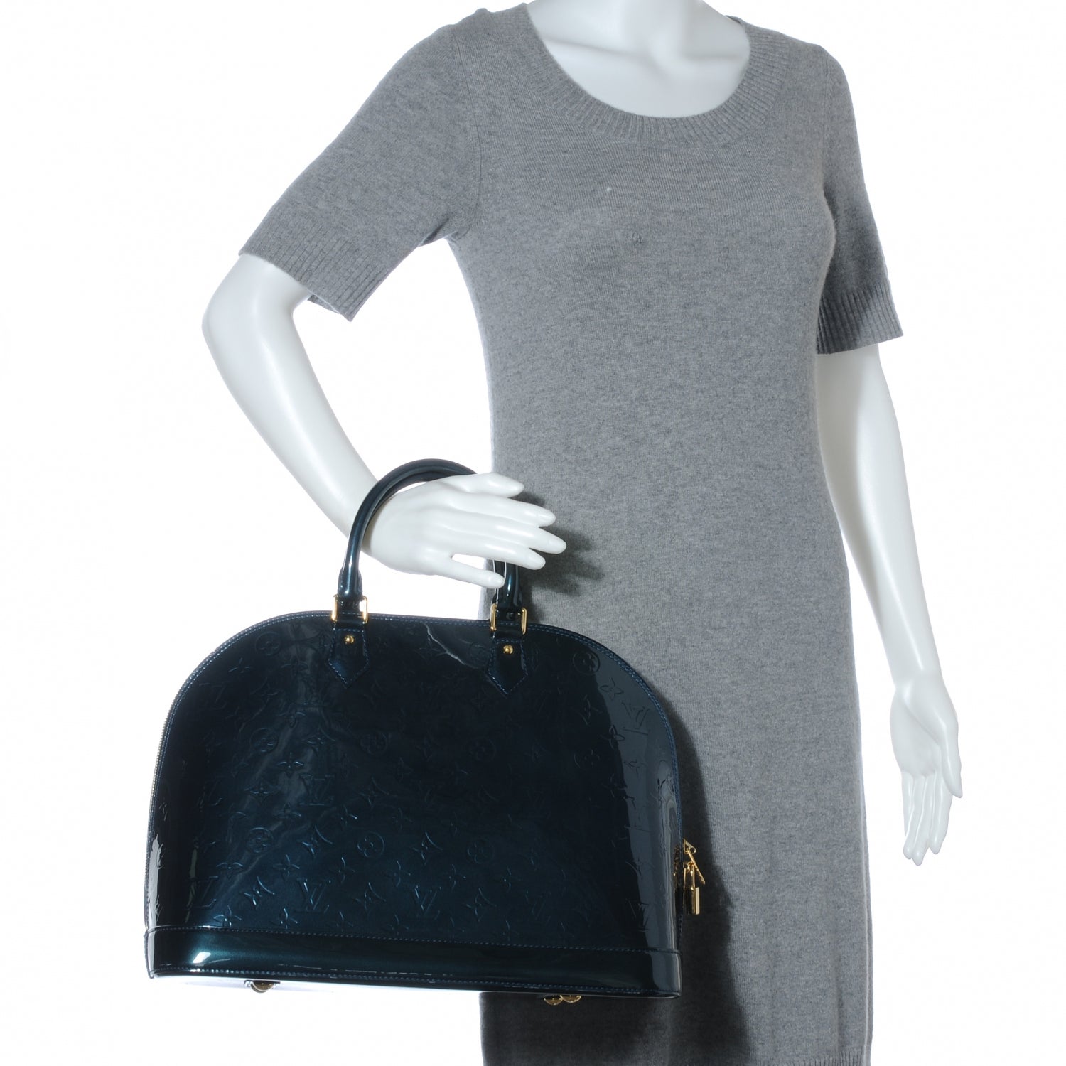 Louis Vuitton Vernis Alma GM Blue Nuit 2 of 7