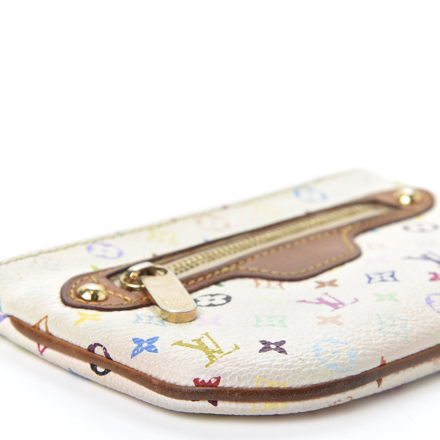 Louis Vuitton Monogram Multicolor Pochette Plate MM White 5 of 7