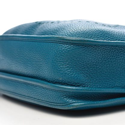 Hermes Taurillon Clemence Evelyne III PM Bleu Izmir 10 of 11