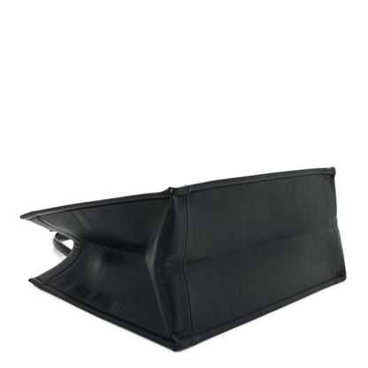 Christian Dior Calfskin Embossed Medium Book Tote Black 4 of 12