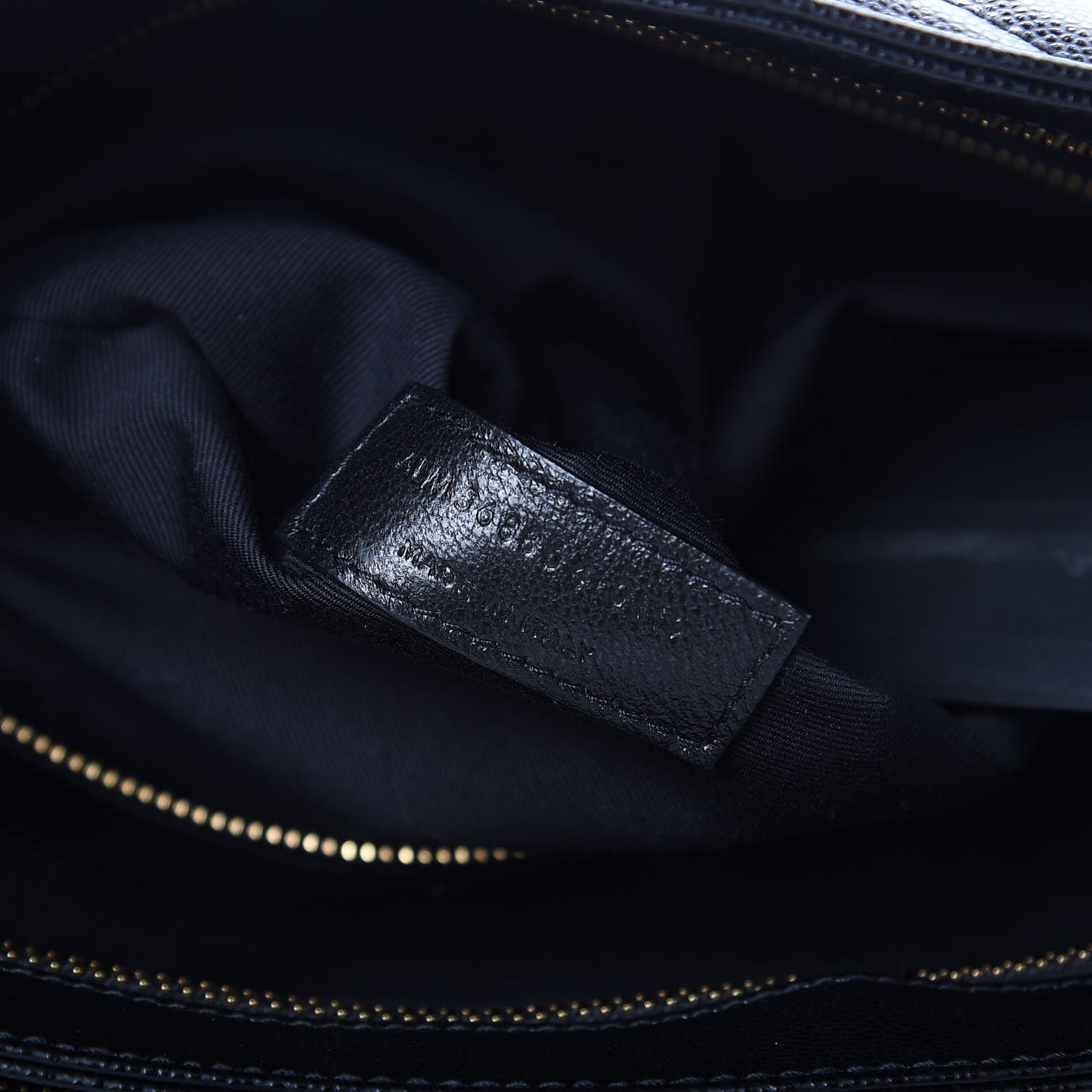 Grain De Poudre Matelasse Chevron Medium Tribeca Shopping Bag Black