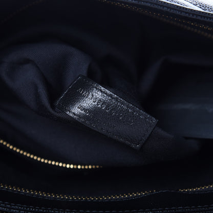 Saint Laurent Grain De Poudre Matelasse Chevron Medium Tribeca Shopping Bag Black 9 of 11