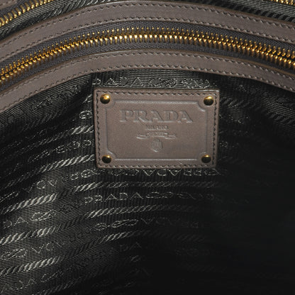 Prada Nappa Dressy Gaufre Ruched Clutch Bambu 6 of 8