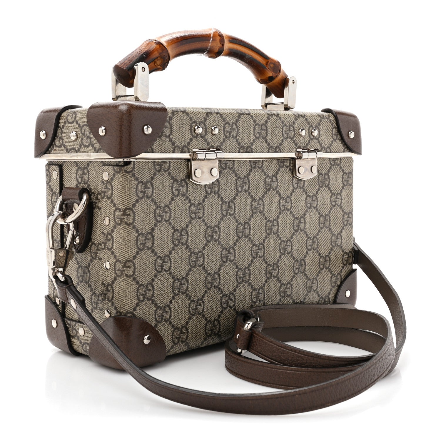 Gucci GG Supreme Monogram Globe-Trotter Beauty Case Brown 3 of 17