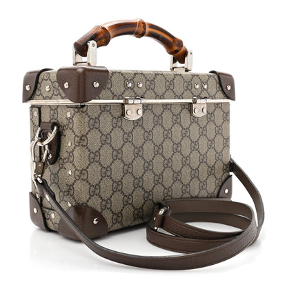 Gucci GG Supreme Monogram Globe-Trotter Beauty Case Brown 3 of 17