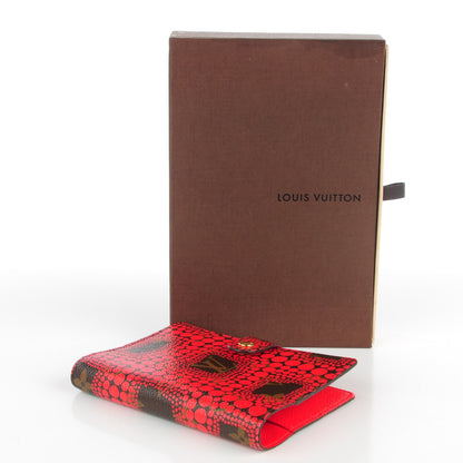 Louis Vuitton Monogram Kusama Town Small Ring Agenda Cover Red 4 of 8