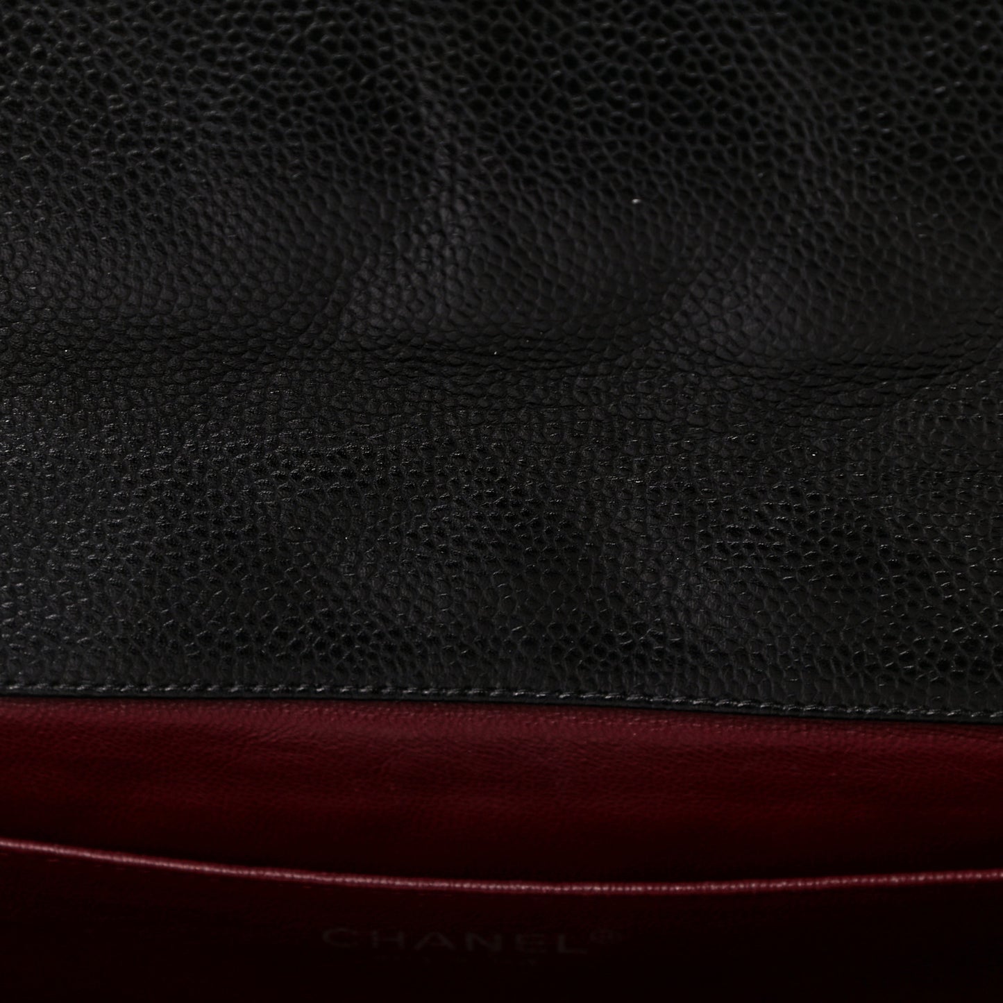 Caviar Quilted Clutch With Chain Flap Black