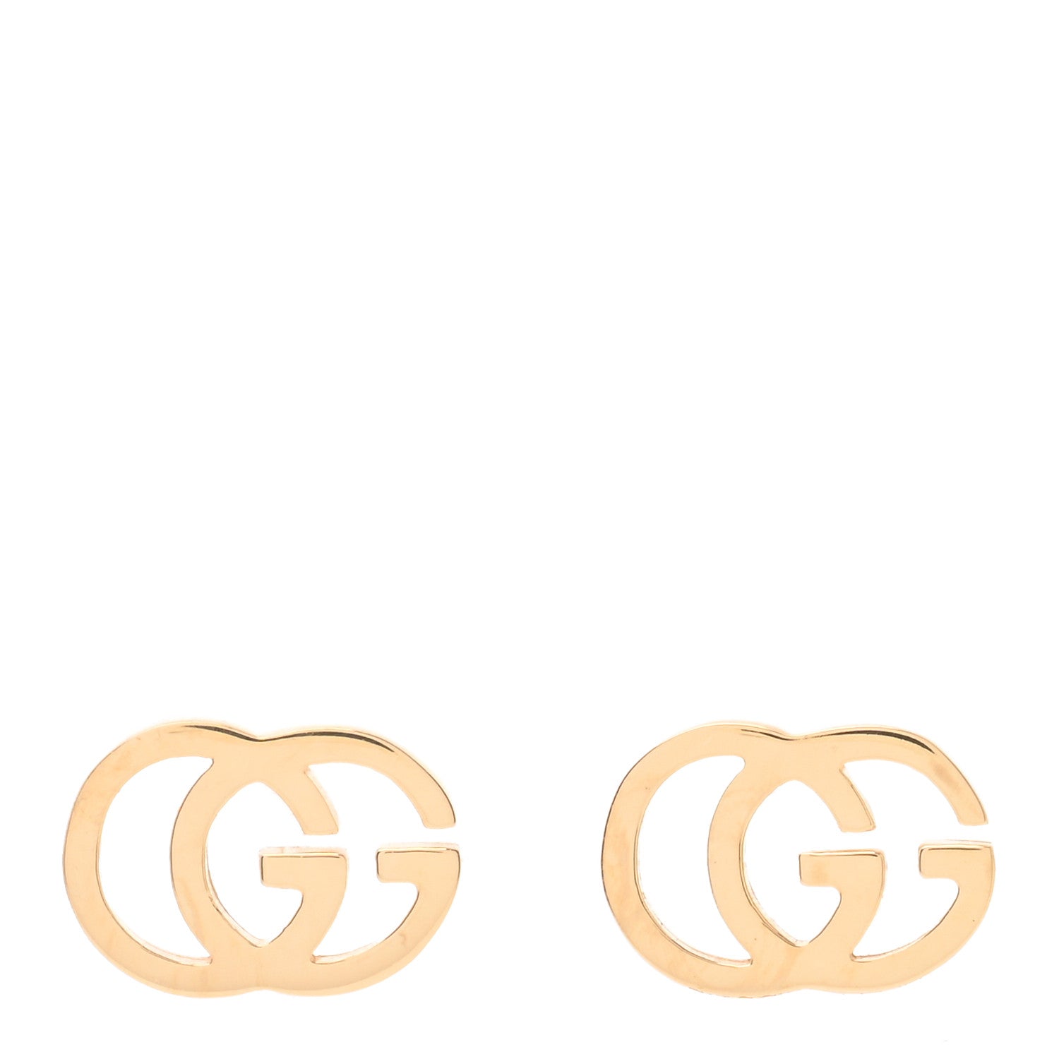 Gucci 18K Yellow Gold GG Tissue Stud Earrings 1 of 5