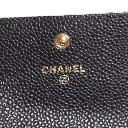Chanel Caviar Quilted Flap Card Holder Black 6 of 9