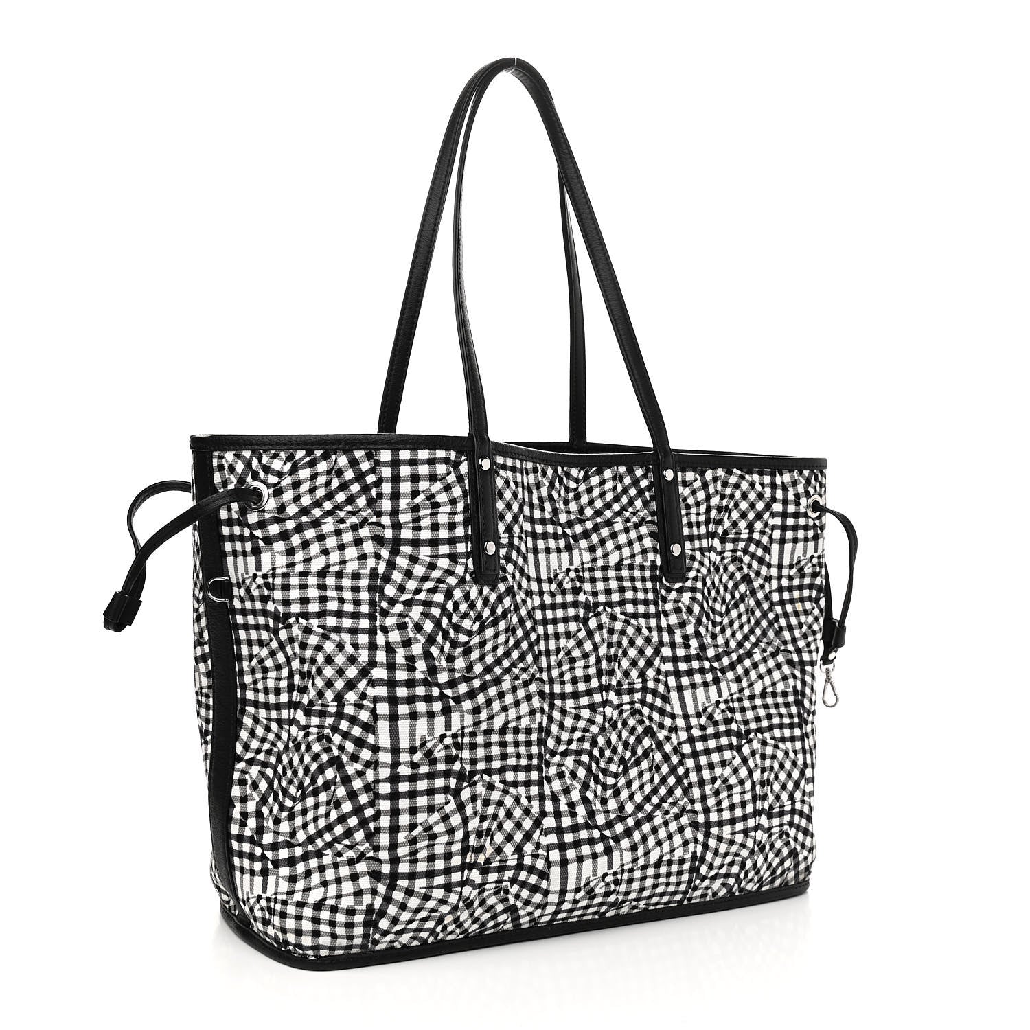 MCM Visetos Medium Anya Zip Top Shopper Tote Black 5 of 15
