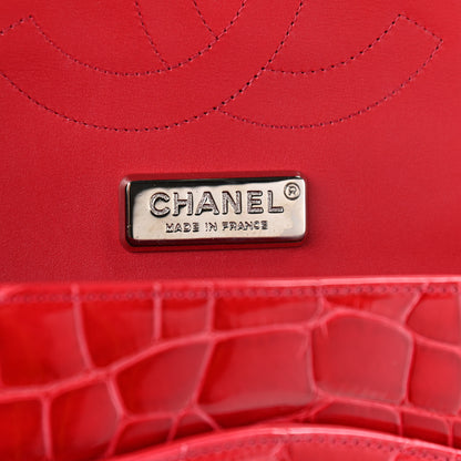 Chanel Alligator Jumbo Double Flap Red 6 of 13