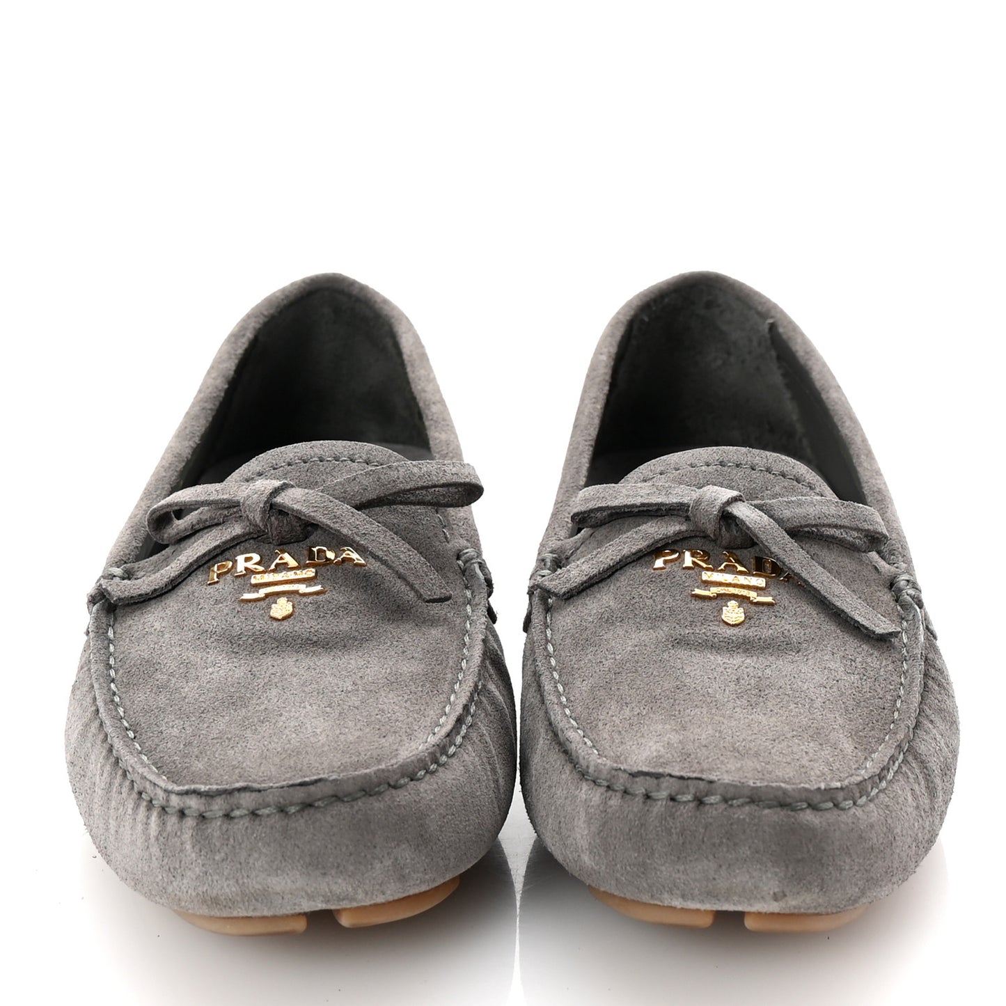 Scamosciato Suede Bow Loafer 36 Ghiaia