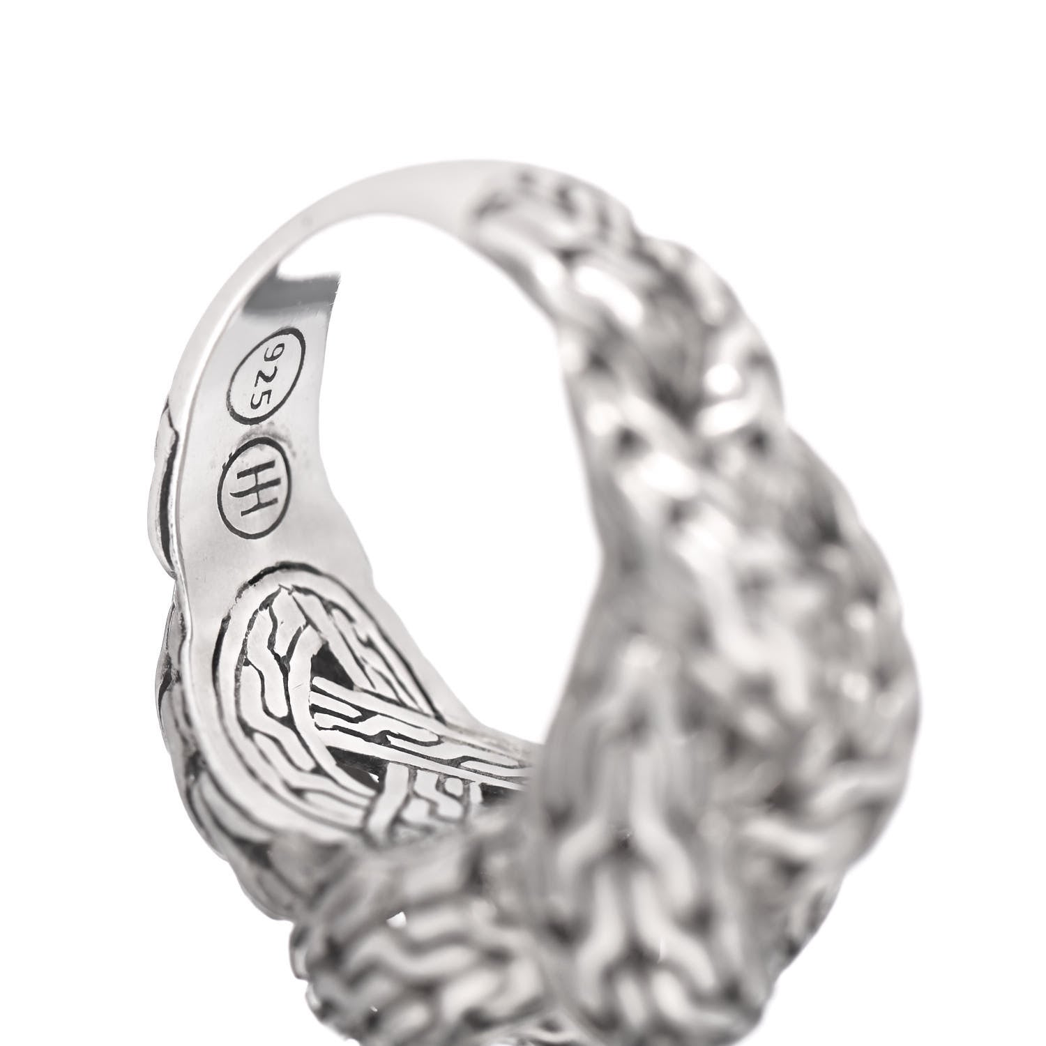 John Hardy Sterling Silver Classic Chain Braided Ring 54 7 5 of 5