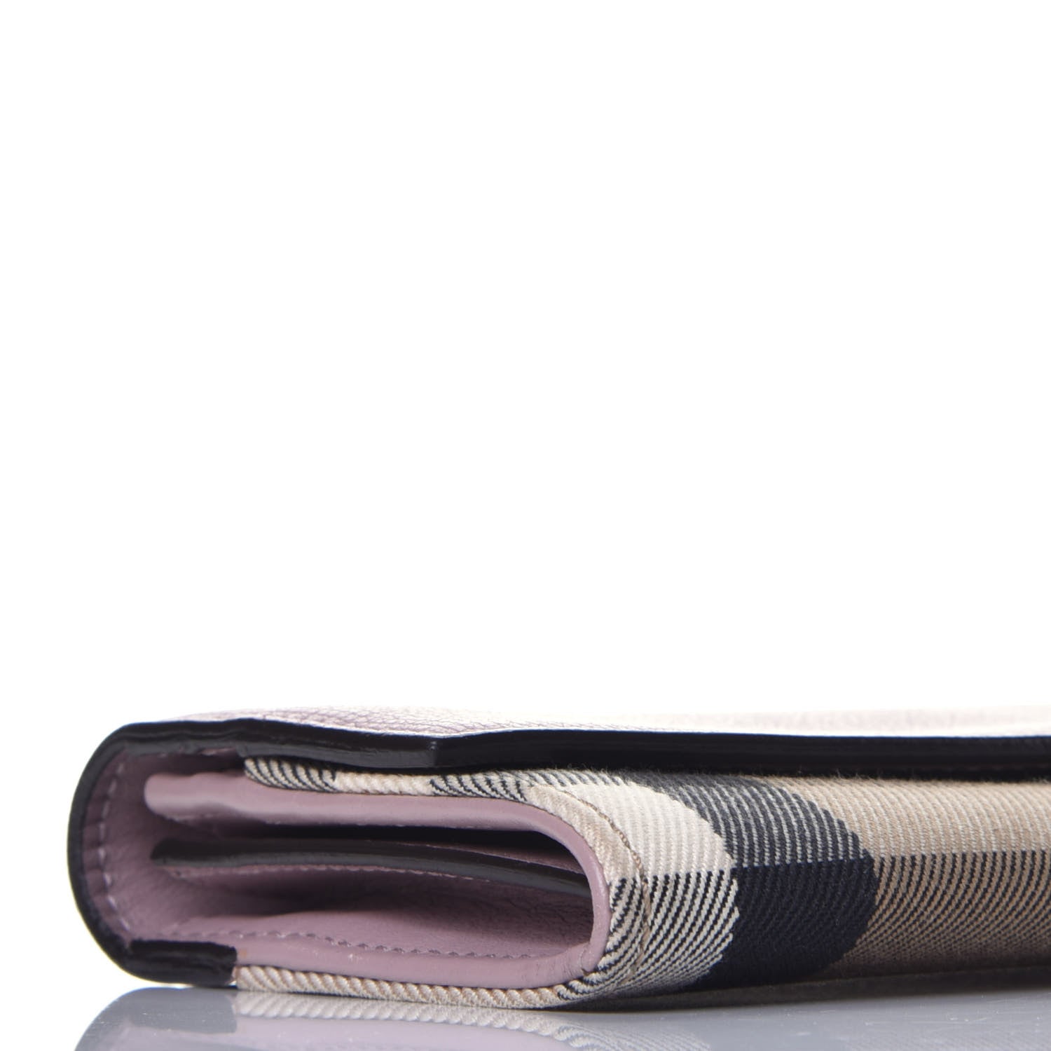 Burberry Calfskin House Check Porter Continental Wallet Pale Orchid 7 of 11
