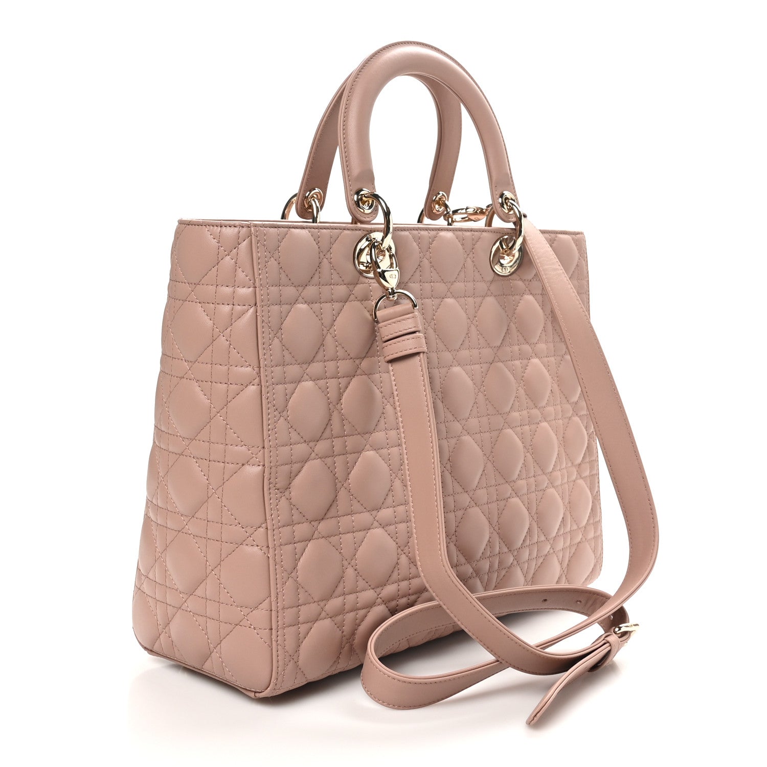 Christian Dior Lambskin Cannage Large Lady Dior Fard 2 of 10