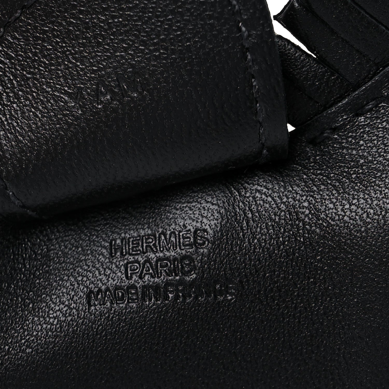 Hermes Milo Lambskin Grigri Rodeo Horse Bag Charm MM So Black 3 of 4
