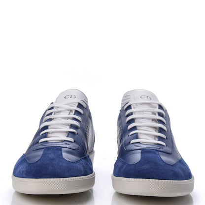 Christian Dior Homme Smooth Calfskin Suede Mens B01 Sneakers 40 Blue Red 2 of 10