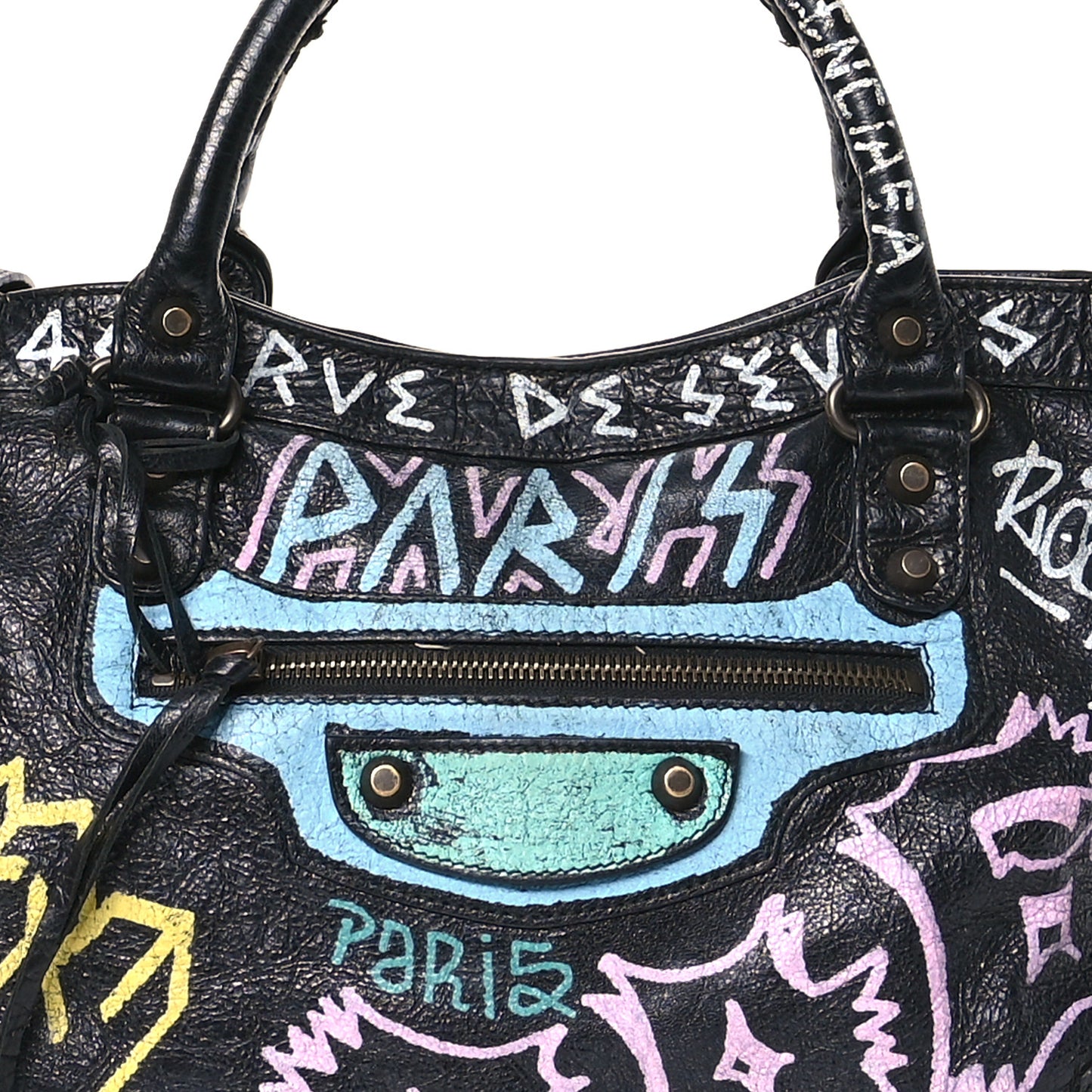 Agneau Graffiti All Over Classic Hardware City Black Multicolor