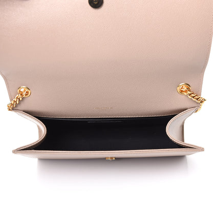 Saint Laurent Grain De Poudre Medium Monogram Kate Satchel Dark Beige 6 of 11