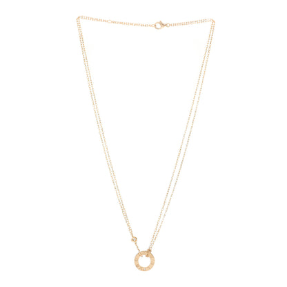 Cartier 18K Yellow Gold 2 Diamond LOVE Necklace 3 of 8
