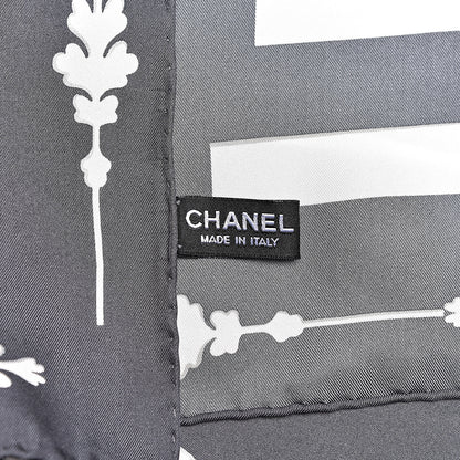 Chanel Silk Tiger Paris Bombay Stole Black White 3 of 3