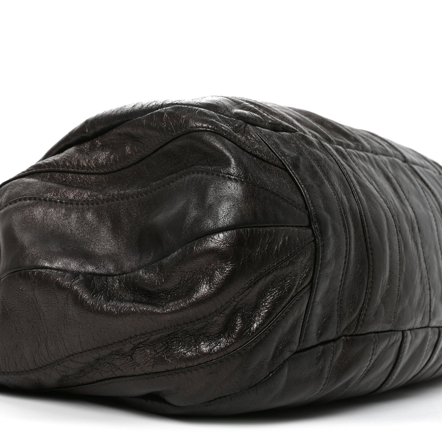 Nappa Pleated Hobo Grafite Mordore
