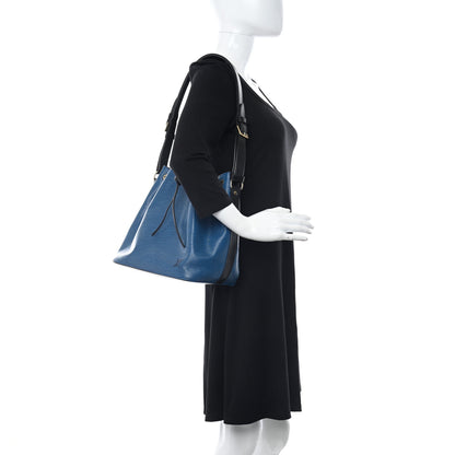 Louis Vuitton Epi Petit Bi-Color Noe Bleu Toledo Black 2 of 12