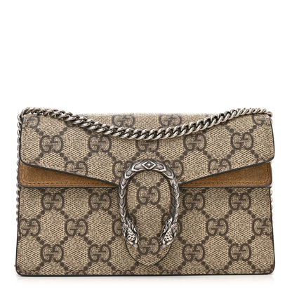 Gucci GG Supreme Monogram Super Mini Dionysus Shoulder Bag Taupe 1 of 12