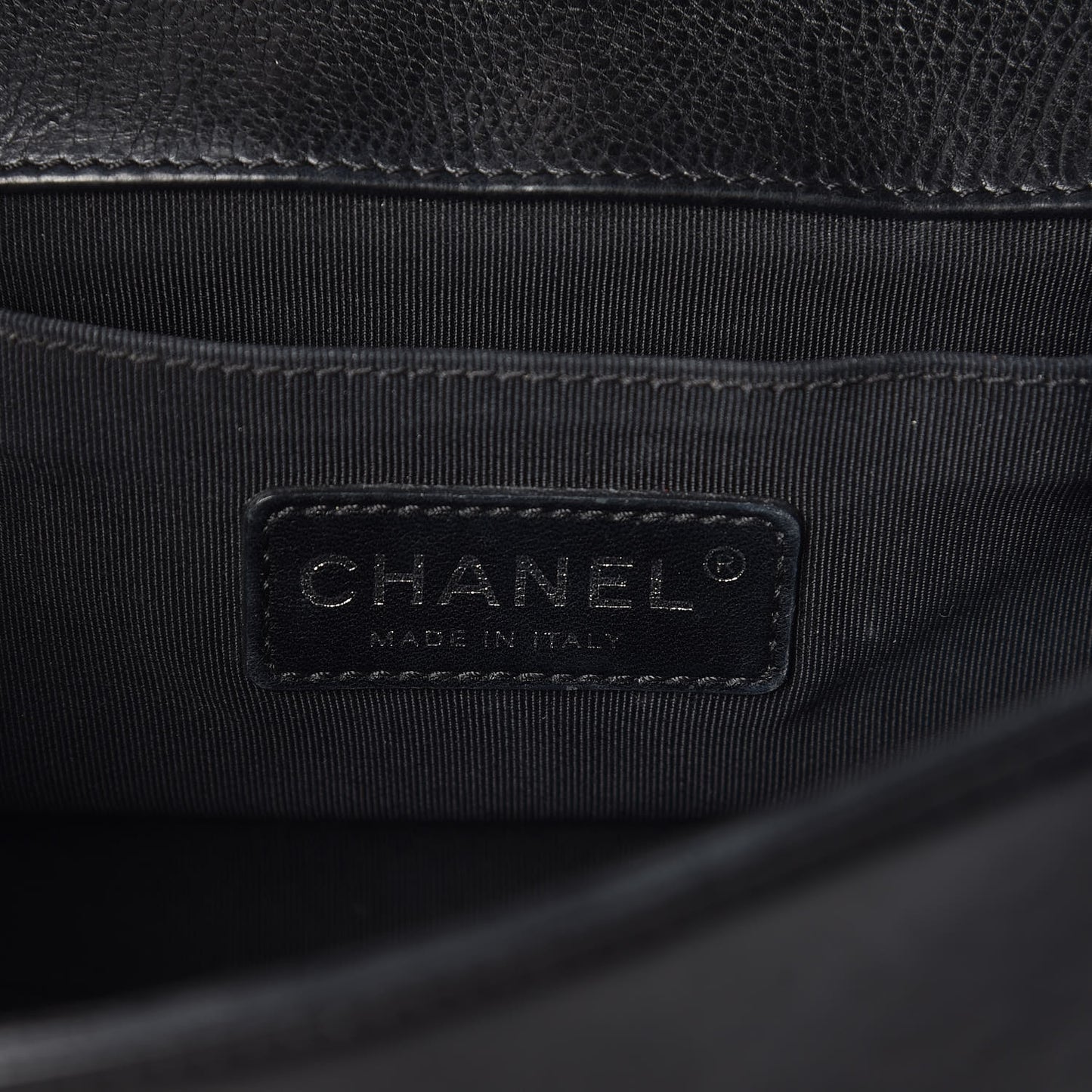 Calfskin Quilted Medium Boy Flap Black