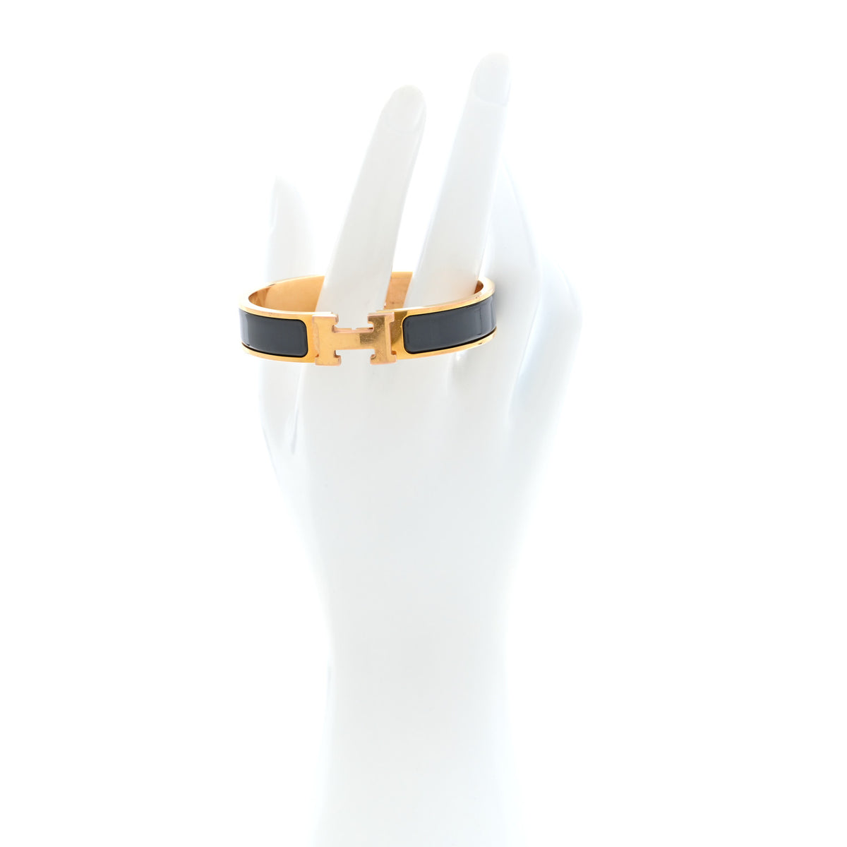 Hermes Enamel Narrow Clic Clac H Bracelet PM Ardoise 2 of 5