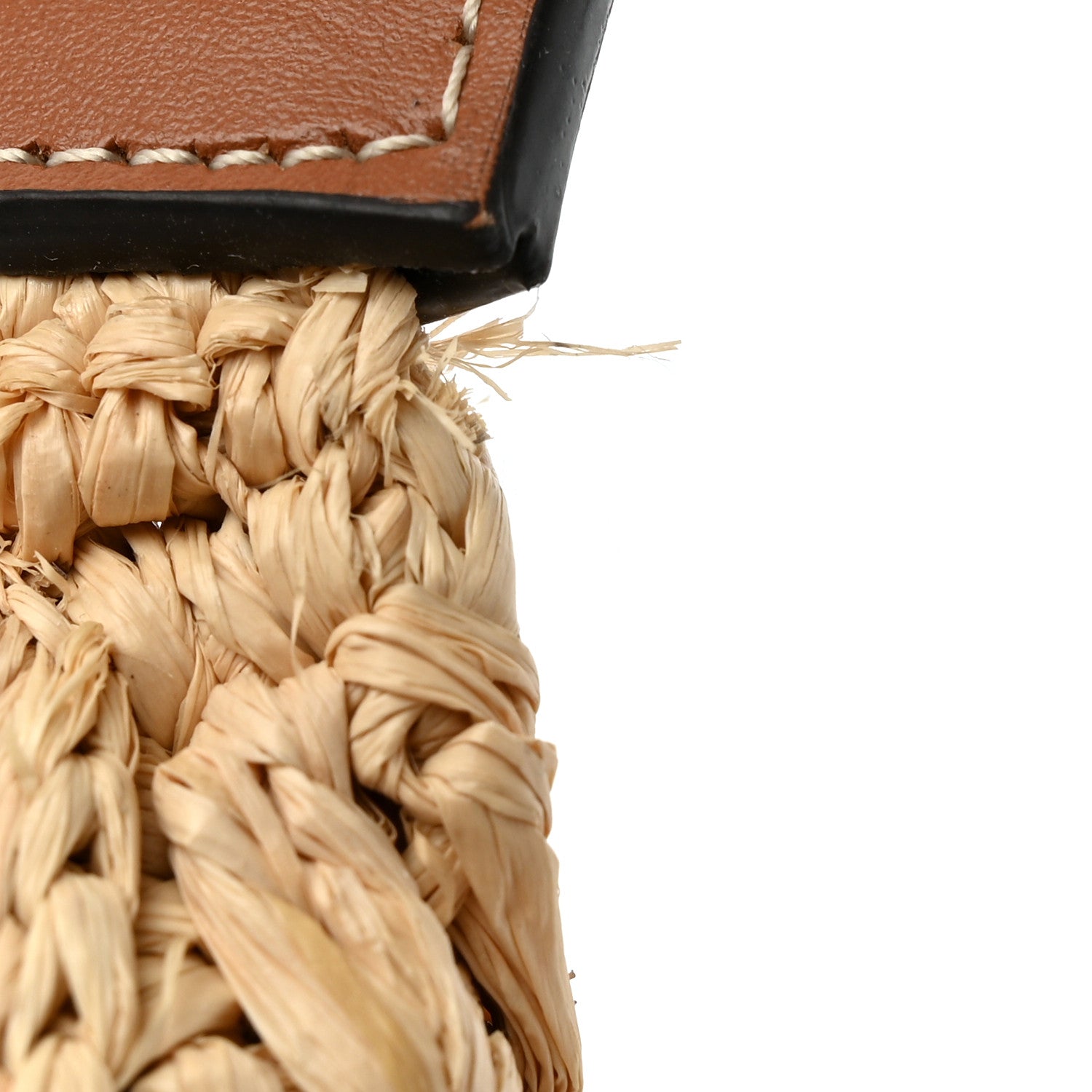 Celine Raffia Calfskin Triomphe Panier Hobo Bag Natural Tan 12 of 12