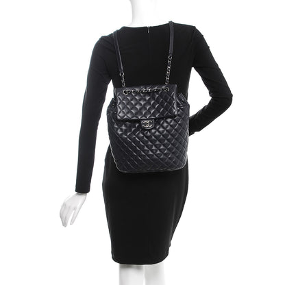 Chanel Lambskin Quilted Large Urban Spirit Backpack Navy 2 of 9