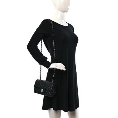 Chanel Lambskin Quilted Mini Rectangular Flap Black 2 of 12