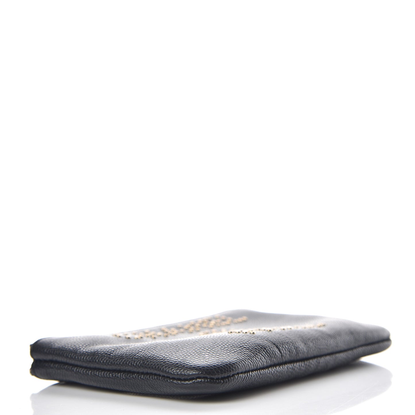 Caviar Studded Deauville Cosmetic Pouch Black
